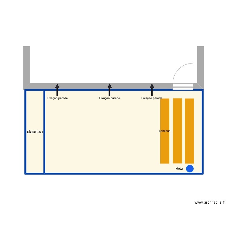 José carlos rodriguez. Plan de 2 pièces et 23 m2