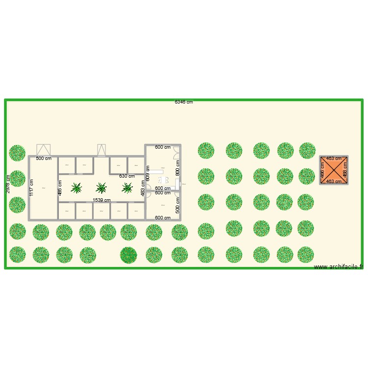 Maison AGRO BIS. Plan de 15 pièces et 2210 m2