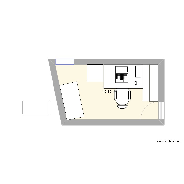 CH2. Plan de 1 pièce et 11 m2