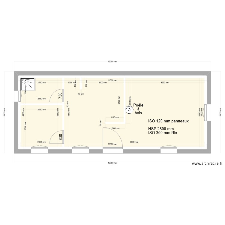 Moreau. Plan de 3 pièces et 99 m2