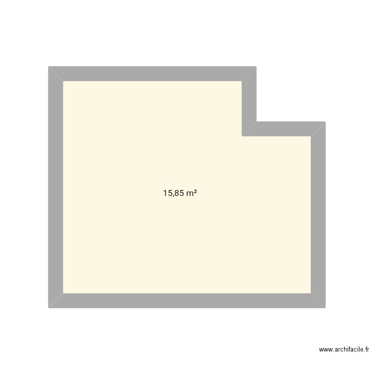 Plan maquette . Plan de 1 pièce et 16 m2