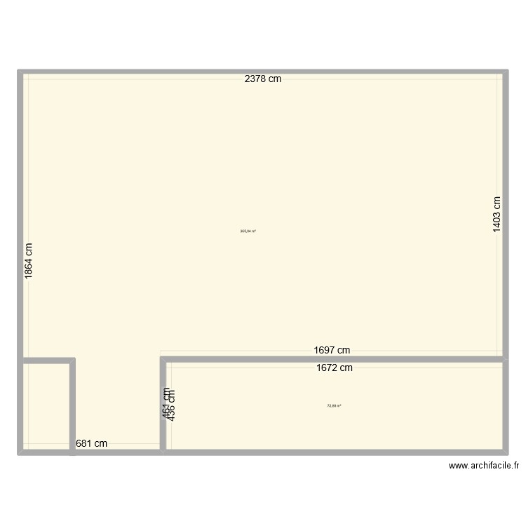 COTATION SALLE . Plan de 2 pièces et 438 m2