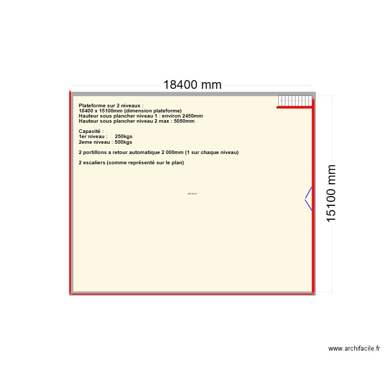 YOURSTORE D3 PALETIER. Plan de 2 pièces et 556 m2