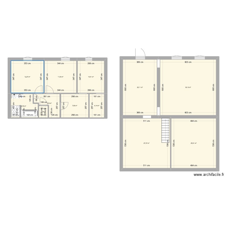 Montpellier de Médillan étage. Plan de 12 pièces et 170 m2