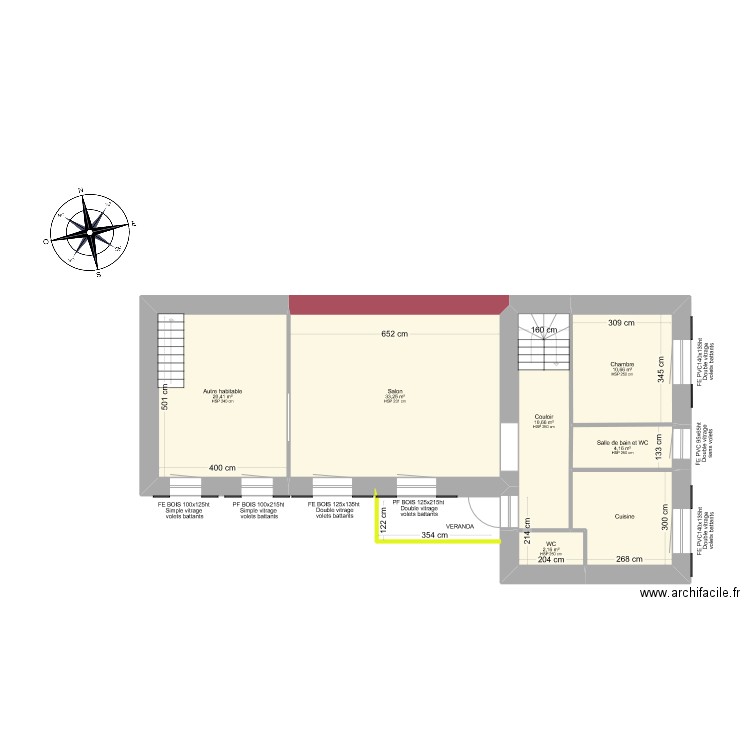 CHOMAT. Plan de 12 pièces et 160 m2