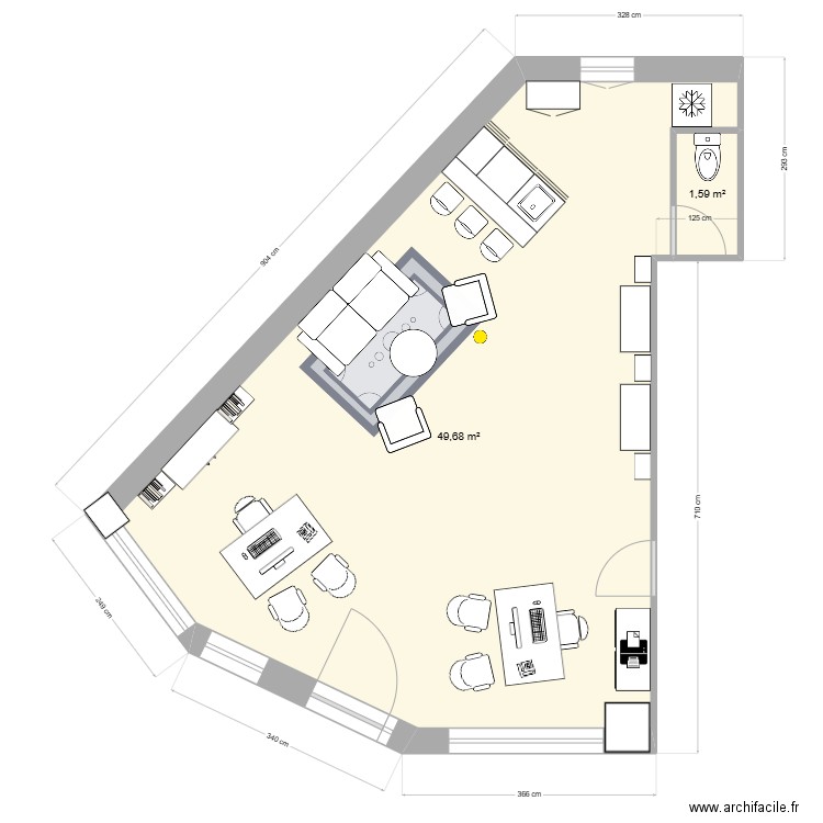 202502_P&C_MO. Plan de 2 pièces et 51 m2