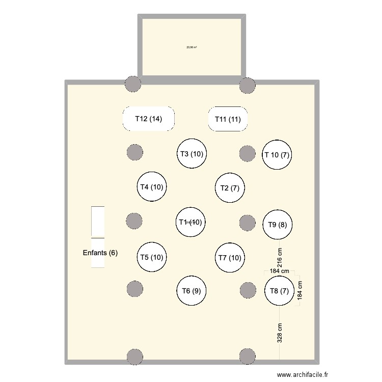 Kloster. Plan de 2 pièces et 271 m2