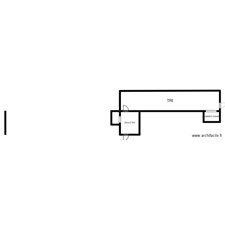 ZONE TRI. Plan de 4 pièces et 93 m2