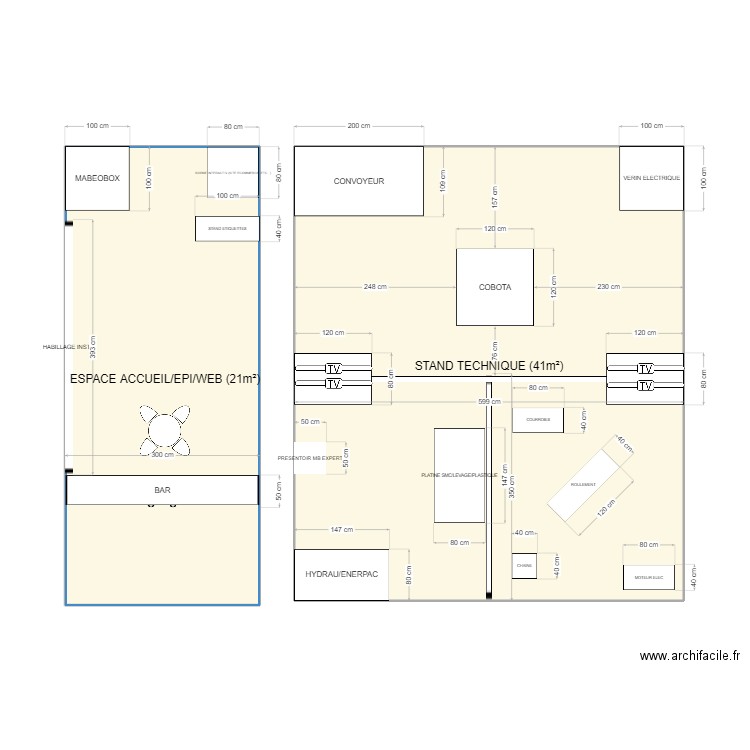 SEPEM DOUAIS. Plan de 2 pièces et 63 m2