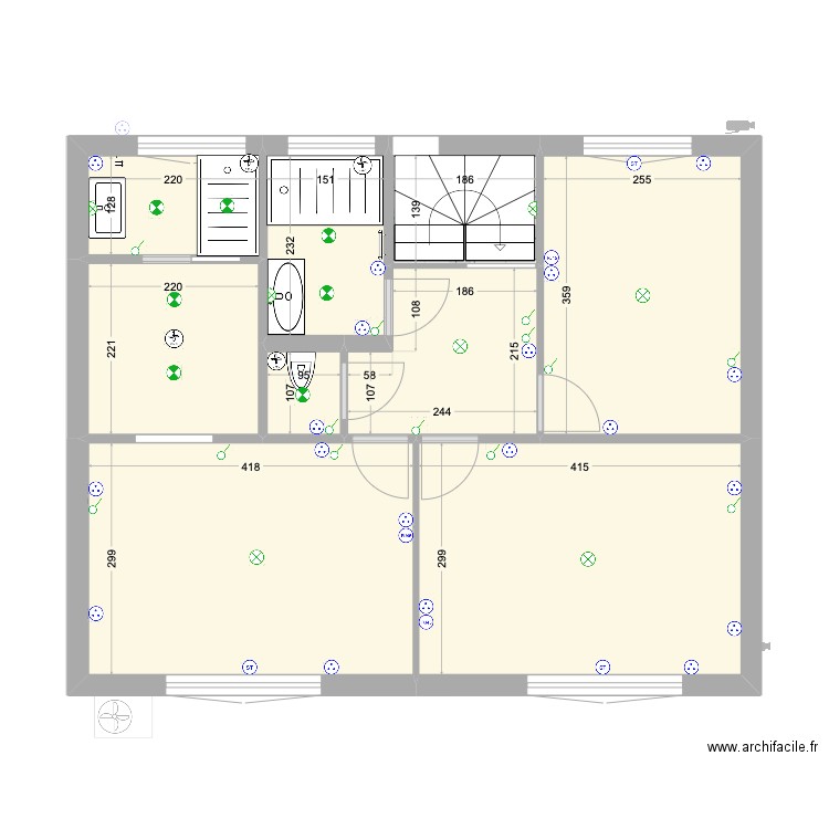 Roumanille FINAL. Plan de 15 pièces et 104 m2