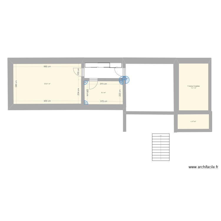 Montarmand BIS. Plan de 4 pièces et 52 m2