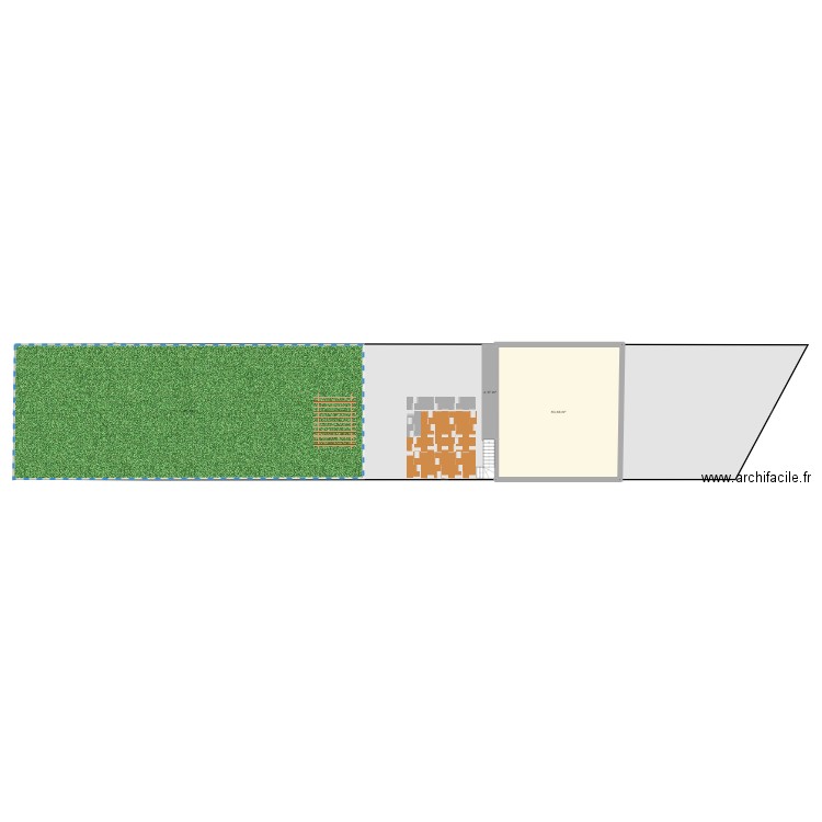 jardin 2. Plan de 2 pièces et 88 m2