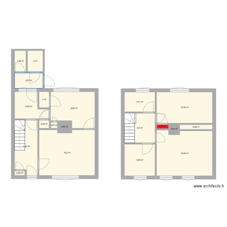 version 3.0. Plan de 20 pièces et 87 m2