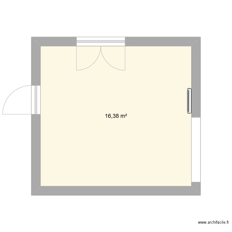 CUISINE. Plan de 1 pièce et 16 m2