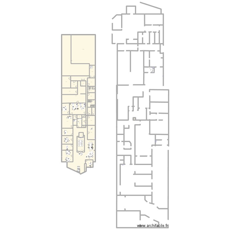  Plan Prise Tel et PC RDC . Plan de 45 pièces et 818 m2