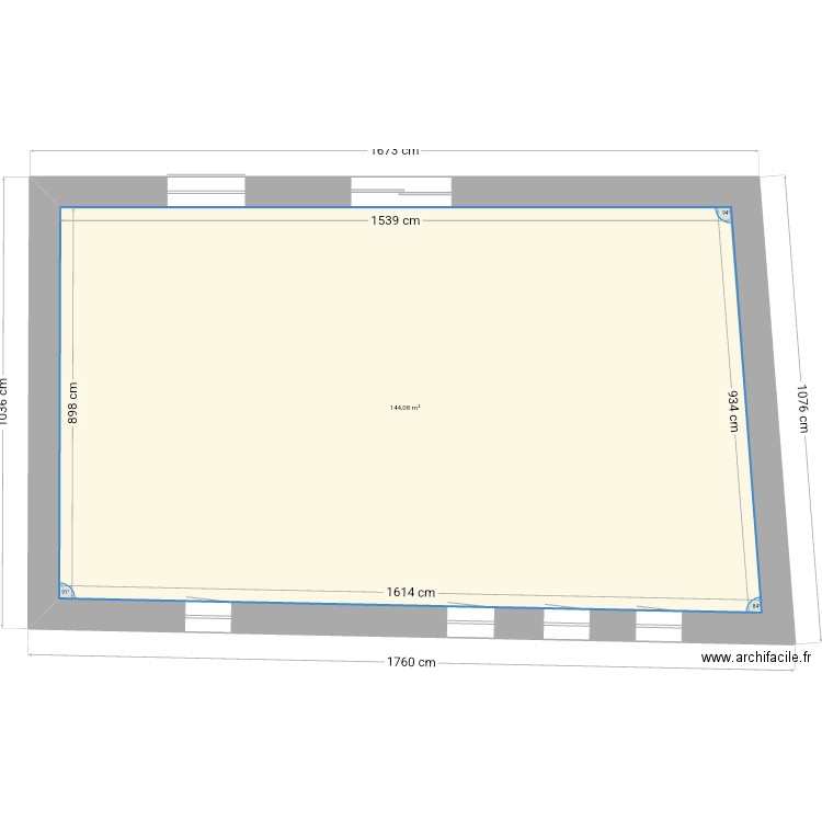 1ER ETAGE pièces . Plan de 1 pièce et 144 m2