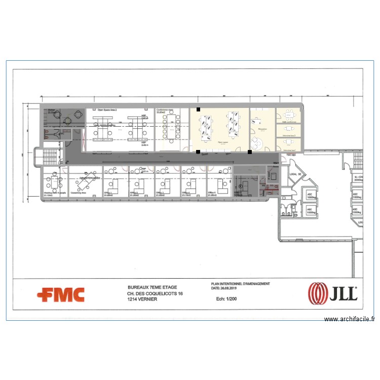 Medical --> Akkodis GE Coquelicot. Plan de 8 pièces et 212 m2