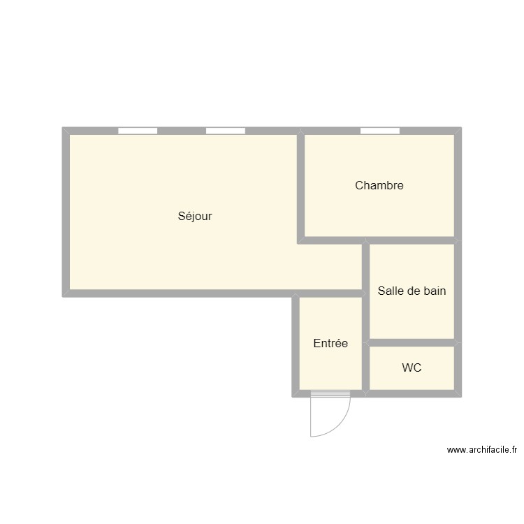 PLAN 2406 GROSSIN. Plan de 5 pièces et 17 m2