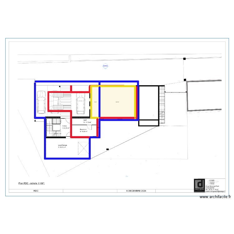 THOLO. Plan de 3 pièces et 45 m2