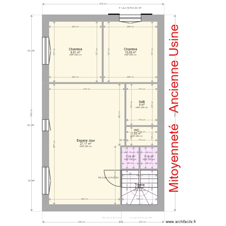 SASHEVA. Plan de 15 pièces et 176 m2