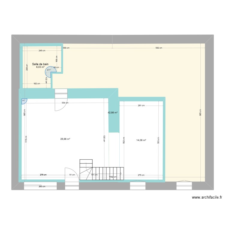 plan maison 00. Plan de 4 pièces et 153 m2