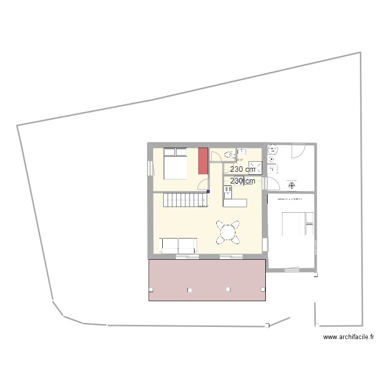 maison soustons 3. Plan de 2 pièces et 41 m2