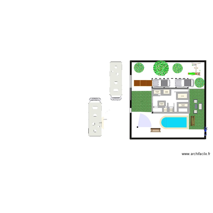 ma maison. Plan de 9 pièces et 10 m2