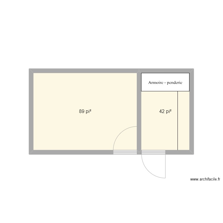 Salle de bain haut. Plan de 2 pièces et 12 m2