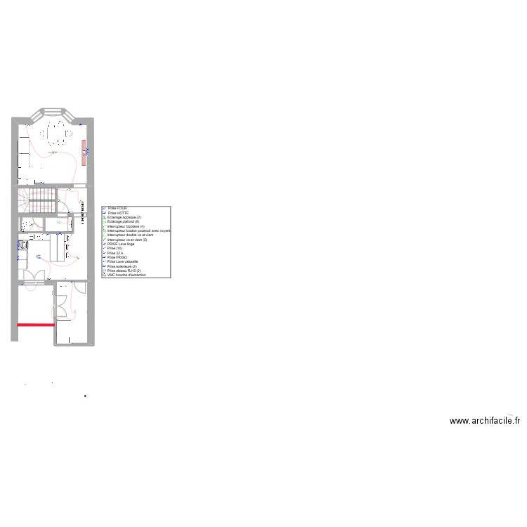 ET 2 F.CHELEA ELEC. Plan de 1 pièce et 21 m2