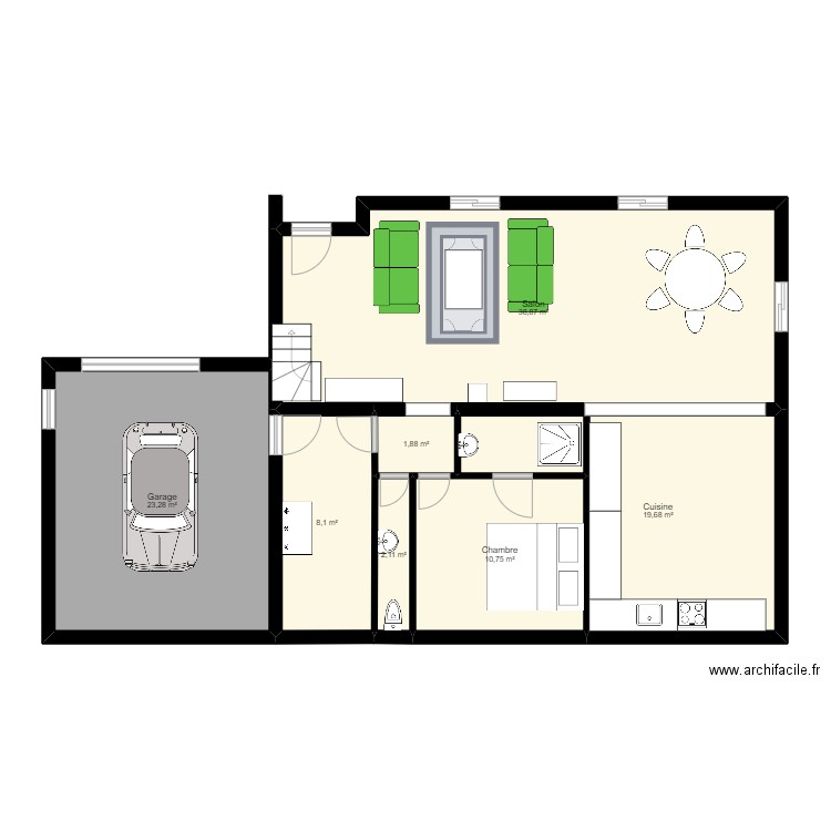 PLAN ELEC. Plan de 7 pièces et 105 m2