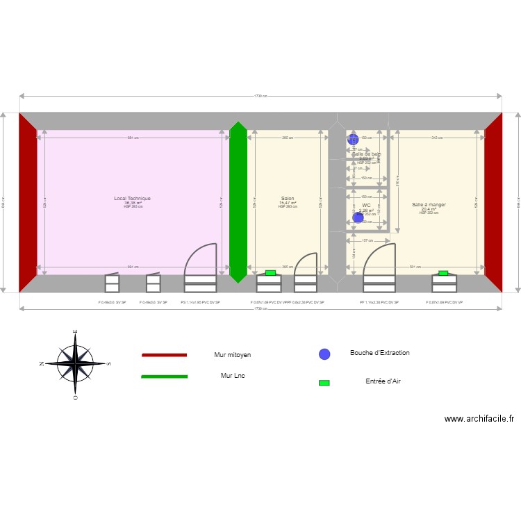 ML24012833. Plan de 9 pièces et 161 m2