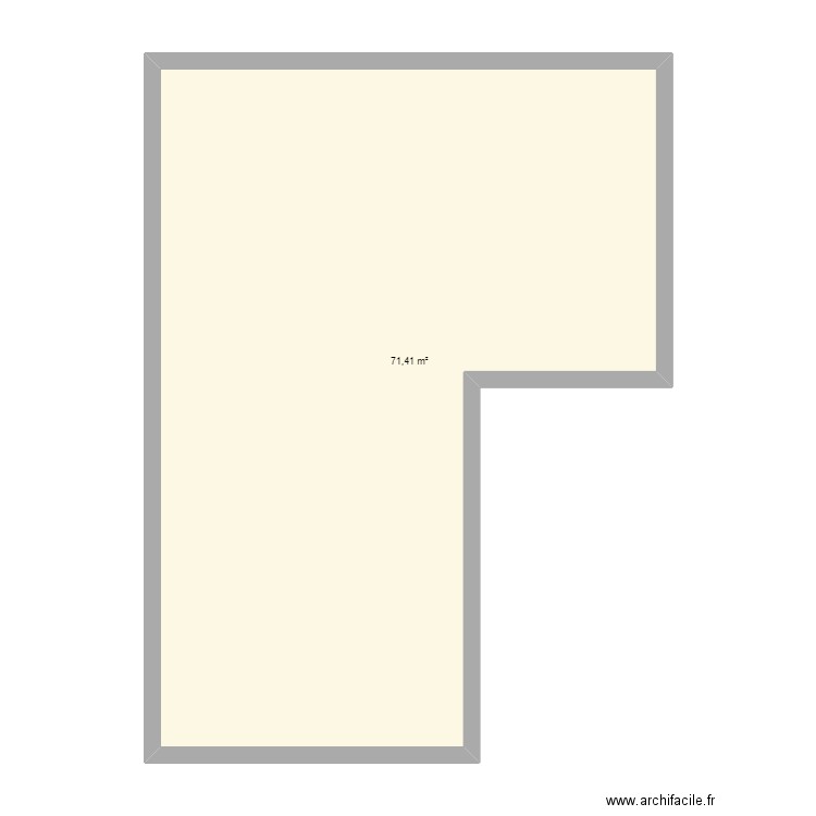 AE G. Plan de 1 pièce et 71 m2