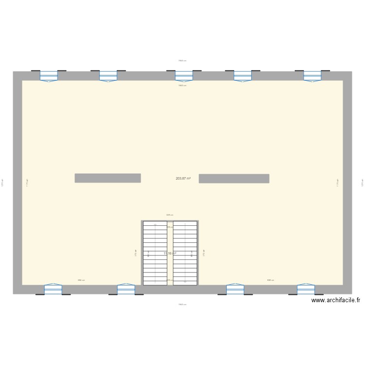 PROJET OLARGUES APPARTEMENT SOUS TOITURE . Plan de 2 pièces et 215 m2