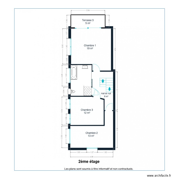 Maison 2eme étage. Plan de 0 pièce et 0 m2