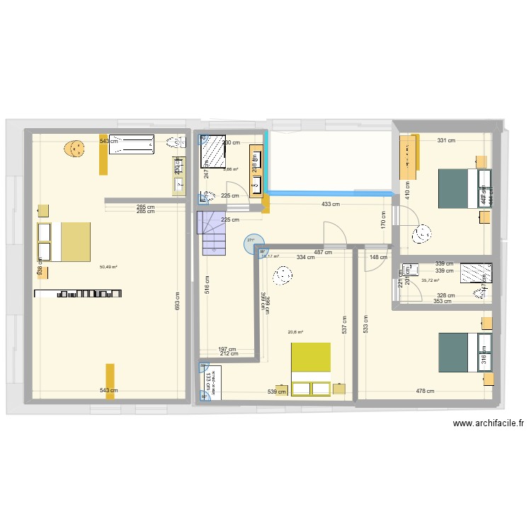 Maison Ecuelles Etage Version 29.12.2024. Plan de 10 pièces et 284 m2