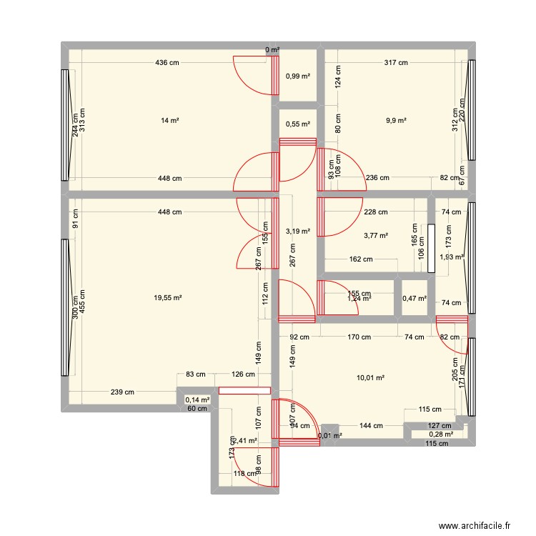 RICHER AVEC MESURE . Plan de 22 pièces et 94 m2