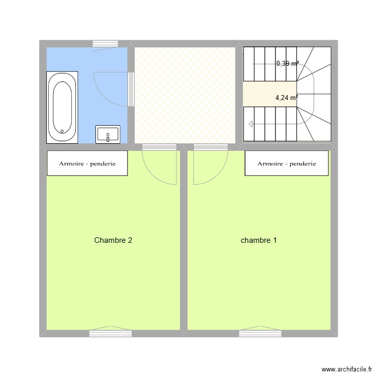 CZARNY. Plan de 13 pièces et 107 m2