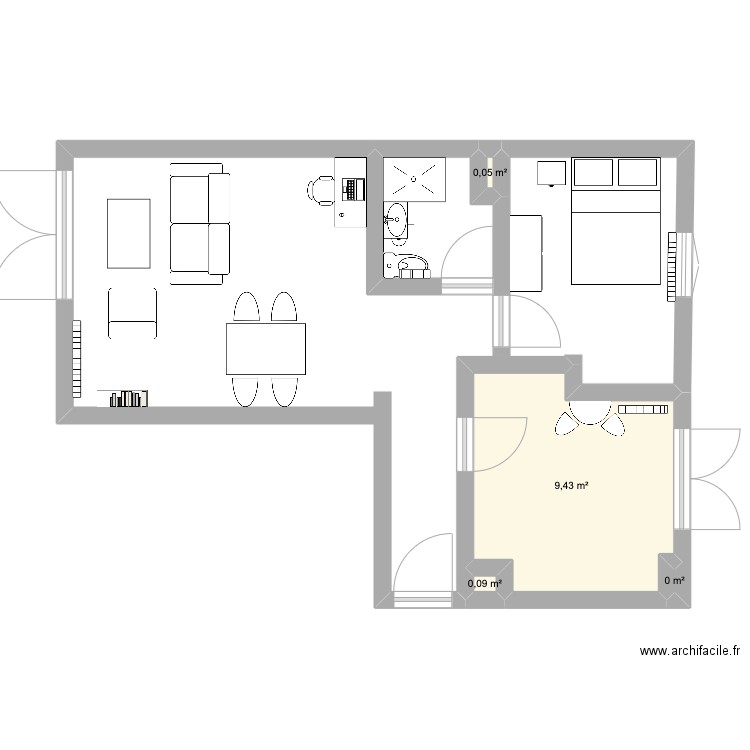 Appartement Montpellier. Plan de 4 pièces et 10 m2