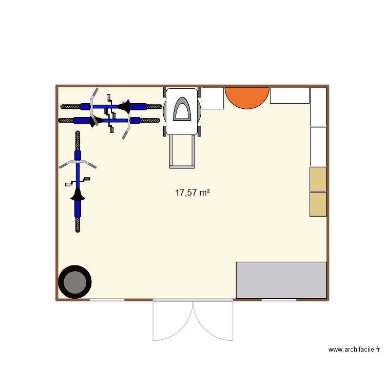 GARAGE. Plan de 1 pièce et 18 m2