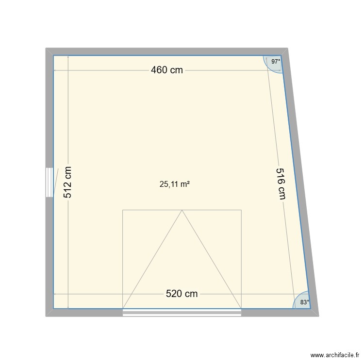 davy. Plan de 1 pièce et 25 m2