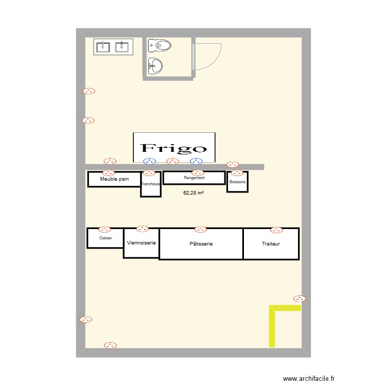 Boutique Pionsat. Plan de 1 pièce et 62 m2