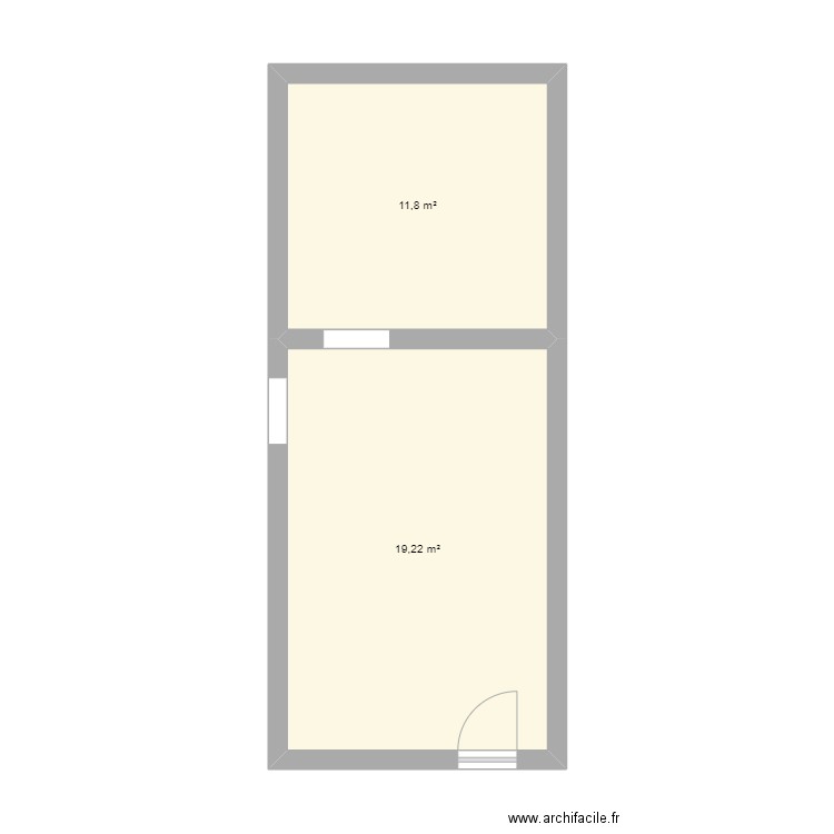 institut beauté 1. Plan de 2 pièces et 31 m2