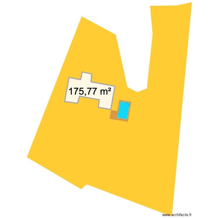 cadastre + piscine VER SUR LAUNETTE. Plan de 1 pièce et 176 m2