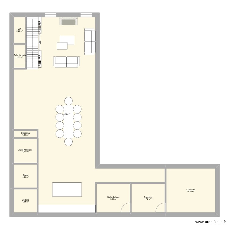 Montpel v2. Plan de 10 pièces et 153 m2