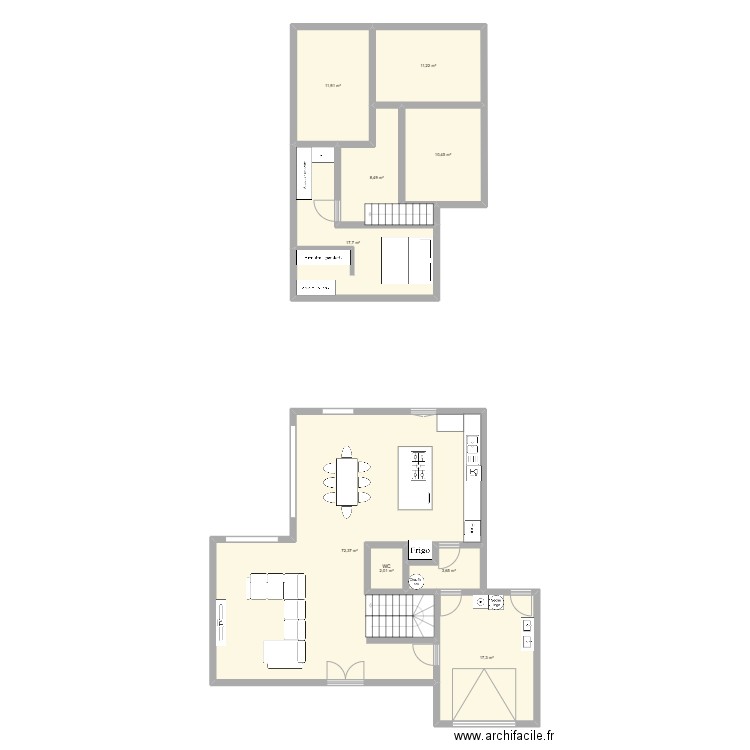 maison bisch. Plan de 9 pièces et 155 m2