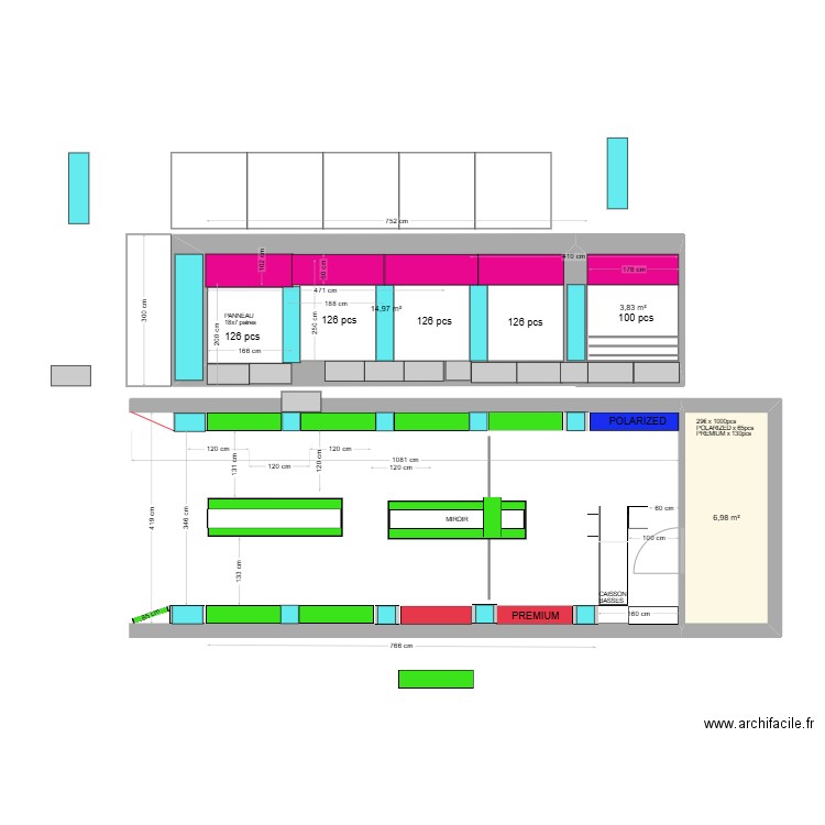 PLAN SUNGLASSES V6 SNG. Plan de 4 pièces et 68 m2