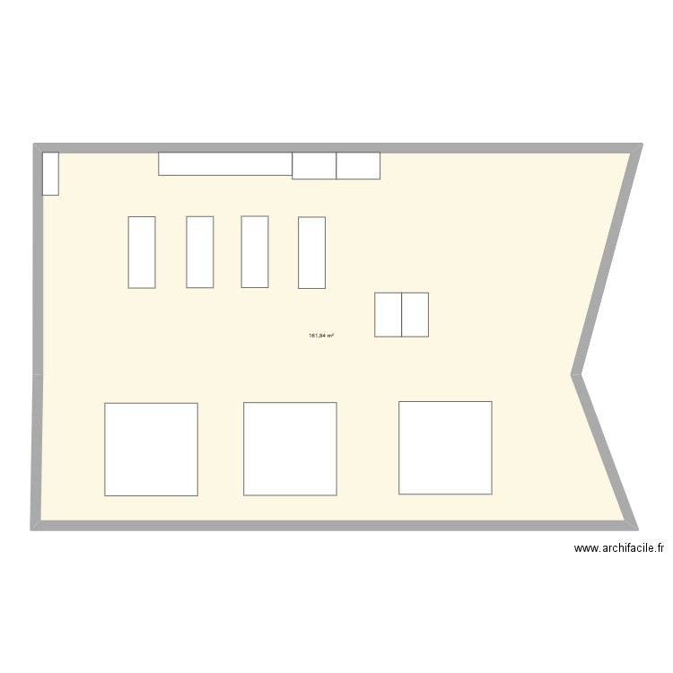 104. Plan de 1 pièce et 162 m2