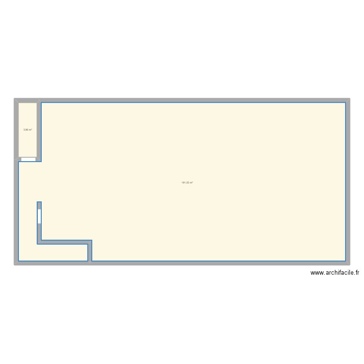 plan hyper u. Plan de 2 pièces et 195 m2