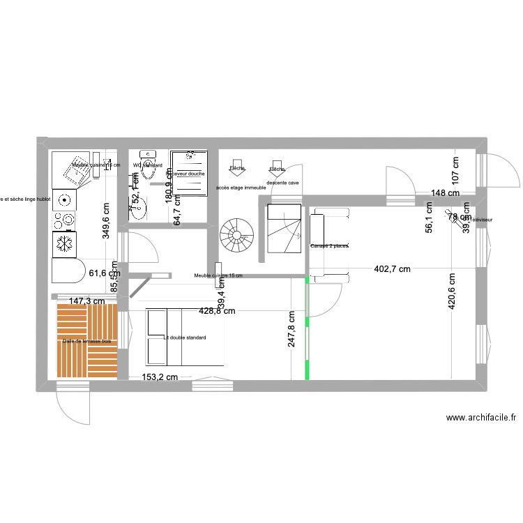 PROJET PLAN appartement AULT 2024 V4 range bouteille. Plan de 0 pièce et 0 m2