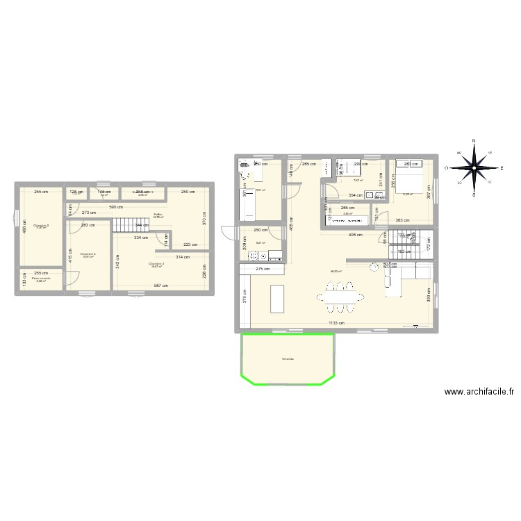 Notre maison - Bouchemaine Bapt renov 1. Plan de 16 pièces et 184 m2